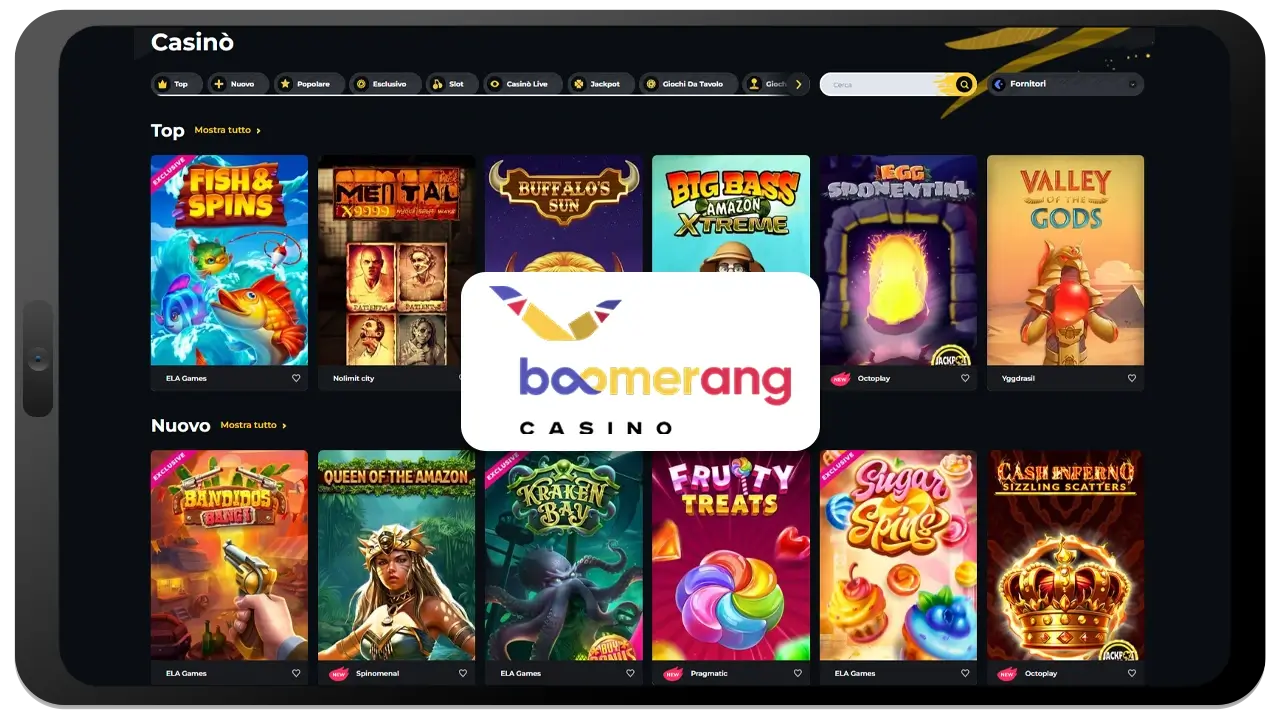 Recensione Boomerang Casinò